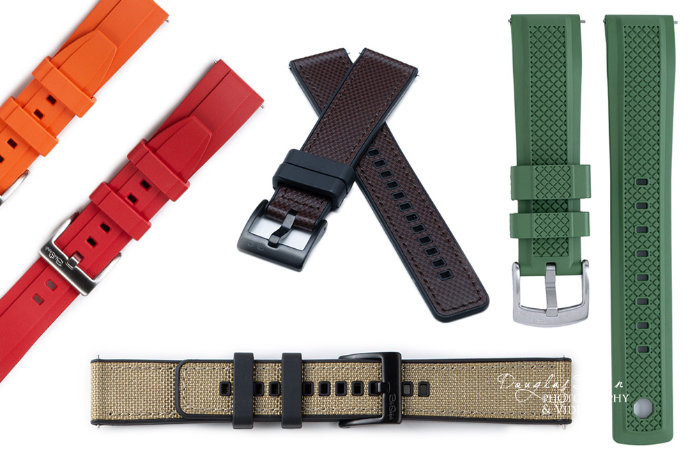 Watch Bands on White Background