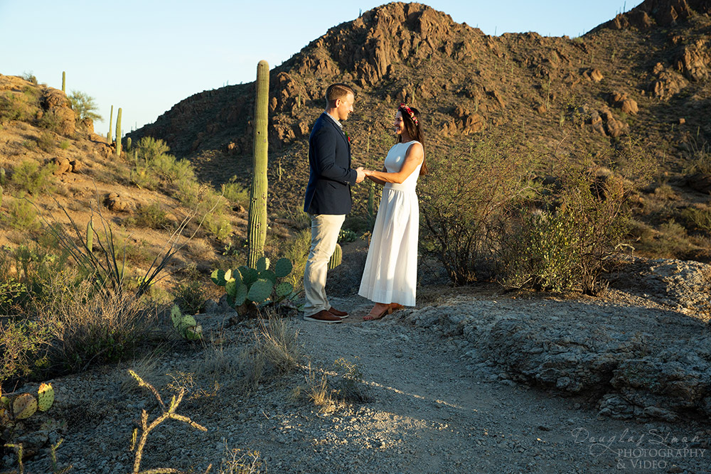 Tucson Foothills Sunset Wedding